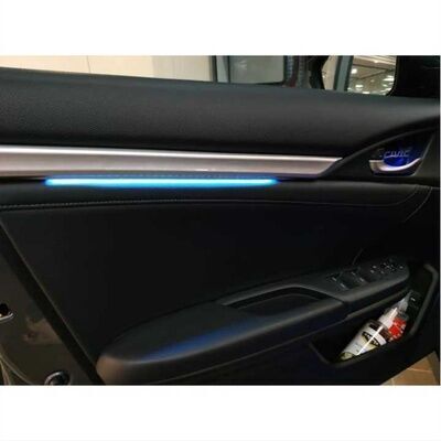 Honda Civic Fc5-Fk7 Uyumlu  2016-2020 Işıklı İç Kapı Çıtası 4 Parça Mavi