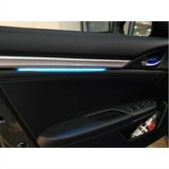 Honda Civic Fc5-Fk7 Uyumlu  2016-2020 Işıklı İç Kapı Çıtası 4 Parça Mavi