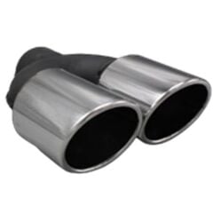 Üniversal Krom Egzoz Ucu Açılı Çift Çıkış Sağ 101x110 020-036R
