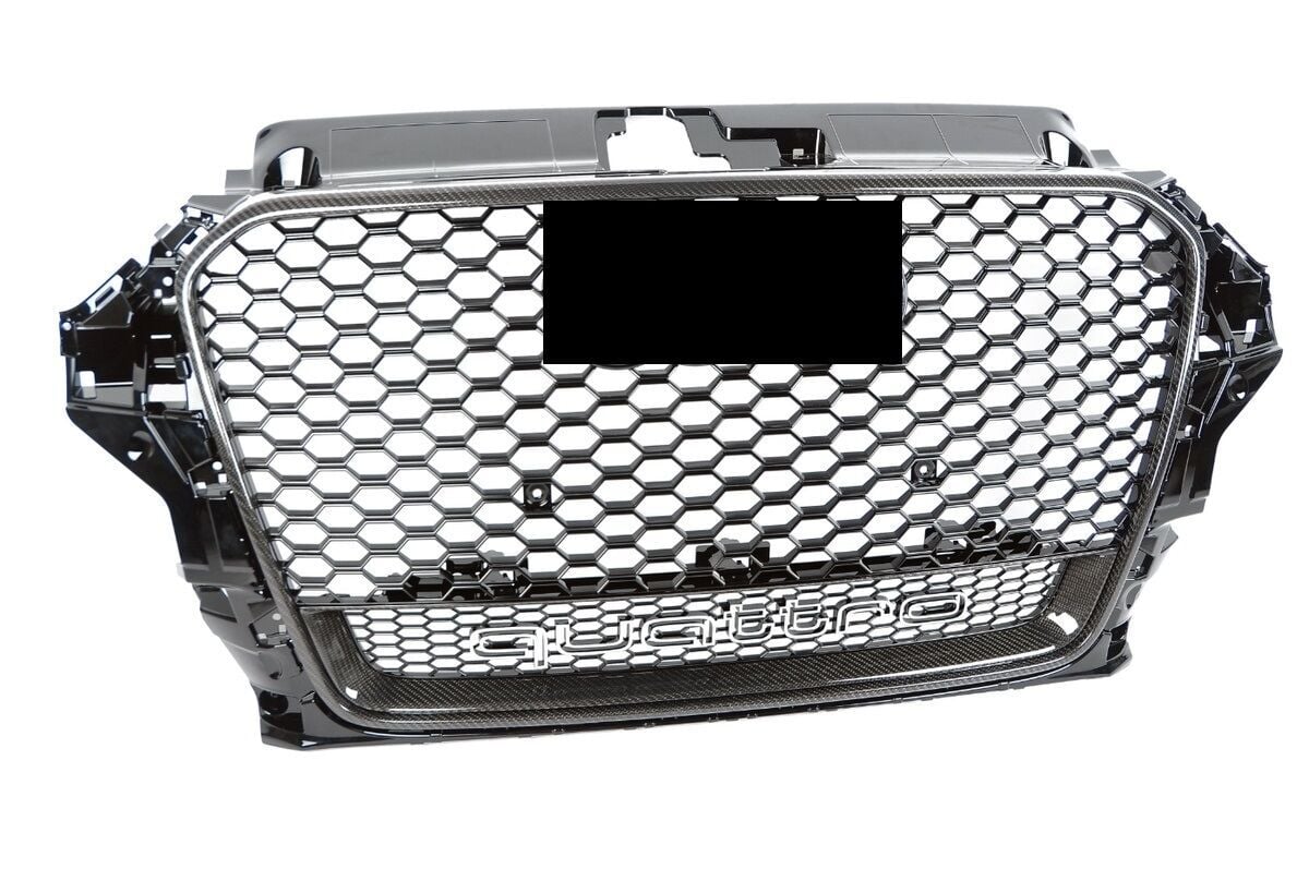 Audi A3 RS3 2012-2016 Uyumlu Yedek Parça Carbon Görünümlü Panjur