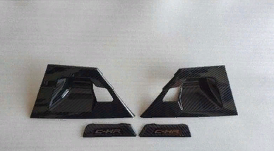 Toyota C-HR 2016-2019 Uyumlu Yedek Parça Arka Kapı Kolu Kaplama Karbon