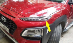 Hyundai Kona Ön Gündüz Ledi Çerçeve - Krom