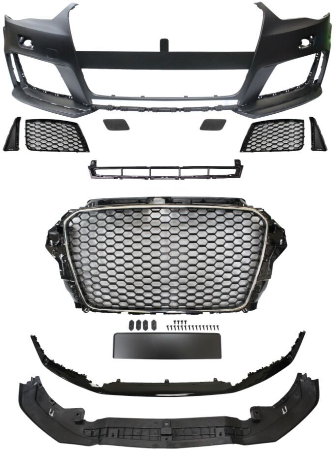 Audi A3 RS3 2012-2016 Uyumlu Yedek Parça HB Ön Tampon Seti