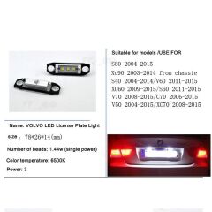 Volvo V60 2011-2015 Uyumlu Yedek Parça Oem Plaka Ledi