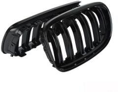 Bmw E90 2005-2007 Uyumlu M3 Çift Çizgi Böbrek - Piano Siyah