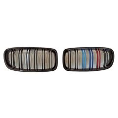 Bmw F30 2012-2018 Uyumlu Yedek Parça M3 Çift Çizgi Böbrek Panjur M Renk