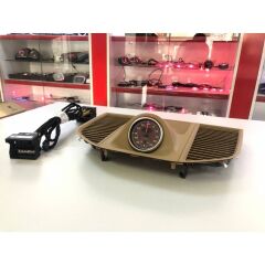 Porsche Macan Uyumlu 2014-2020 Kasa (Bej) Saat (Kırmızı)