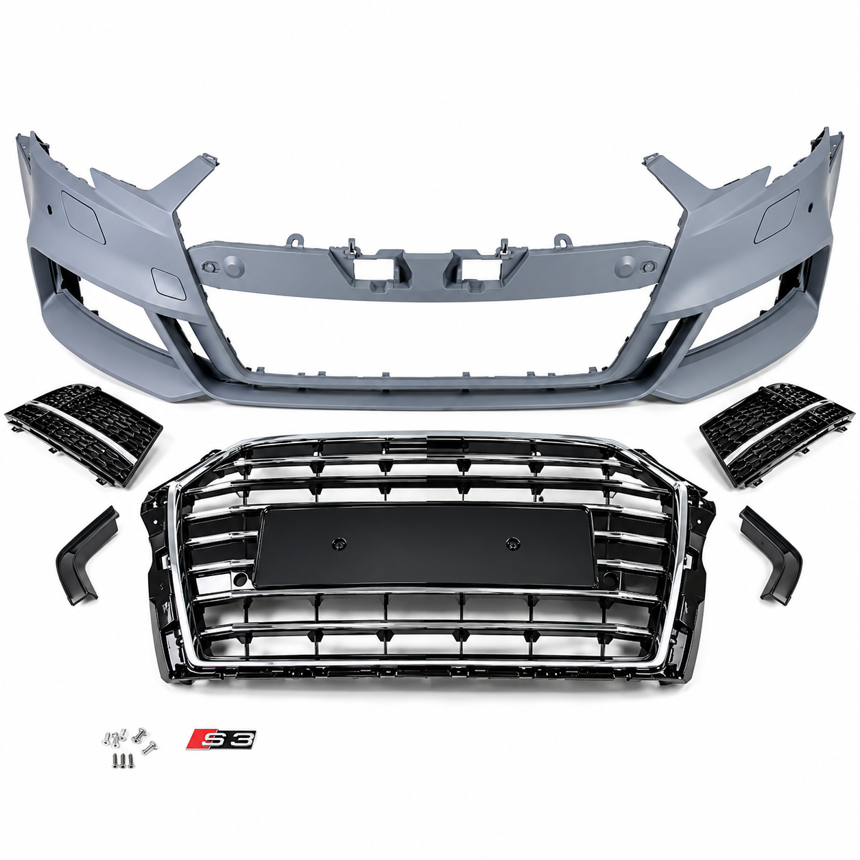 Audi A3 S3 HB 2016-2020 Uyumlu Ön Tampon Seti