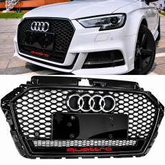 Audi A3 RS3 2016-2020 Quattro Uyumlu Komple Siyah Panjur
