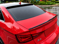 Audi A3 Sedan (2021+) Uyumlu Cam Üstü Spoiler Piano Black (Parlak Siyah)
