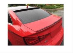 Audi A3 Sedan (2021+) Uyumlu Cam Üstü Spoiler Piano Black (Parlak Siyah)