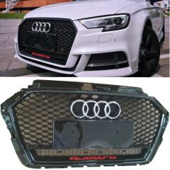 Audi A3 RS3 2016-2020 Quattro Uyumlu Komple Siyah Panjur