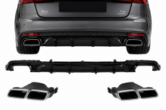 Audi A6 4G 2016–2018 RS6 Difüzör + Egzoz Ucu