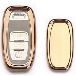 Audi Uyumlu Yedek Parça 2 Parça Silikon Kumanda Kabı Gold