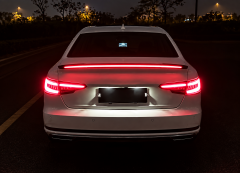 Audi A4 2016-2019 Uyumlu Led Spoiler Parlak Siyah