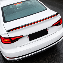 Audi A4 2016-2019 Uyumlu Led Spoiler Parlak Siyah