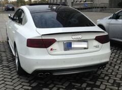 Audi A5 2009-2016  Uyumlu Yedek Parça Spoiler Parlak Siyah