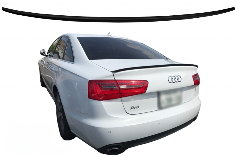 Audi A6 2012-2017  Uyumlu Yedek Parça Spoiler Parlak Siyah