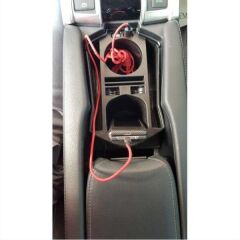 Honda Civic Uyumlu  Fc5 2016-2020 Usb Portlu Orta Konsol Kutusu Siyah