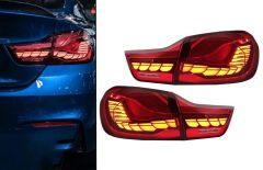 Bmw 4 Serisi F32 F33 F36 M4 F82 F83 (2014-2019) Uyumlu  Dinamik Sıralı Kayar Ledli Stop
