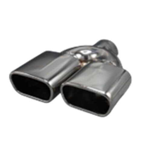 Üniversal Krom Egzoz Ucu Düz Dikdörtgen Çift Çıkış Sol 70x105/110 800-032R