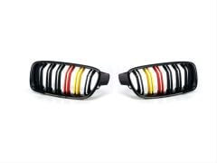 Bmw 3 Serisi F30 2012-2018 İçin Uyumlu Yedek Parça M3 Görünüm Böbrek Çift Çizgi Panjur Alman Renk