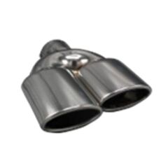 Üniversal Krom Egzoz Ucu Oval Çift Çıkış Sol 60x105/125 800-033R
