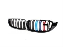 Bmw 4 Serisi F32 İçin Uyumlu 2013-2019 M4 Görünüm Böbrek Çift Çizgi Panjur M Renk