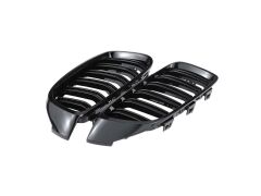 Bmw F32 2013-2019 Uyumlu M4 Böbrek Çift Çizgi Panjur Piano Black