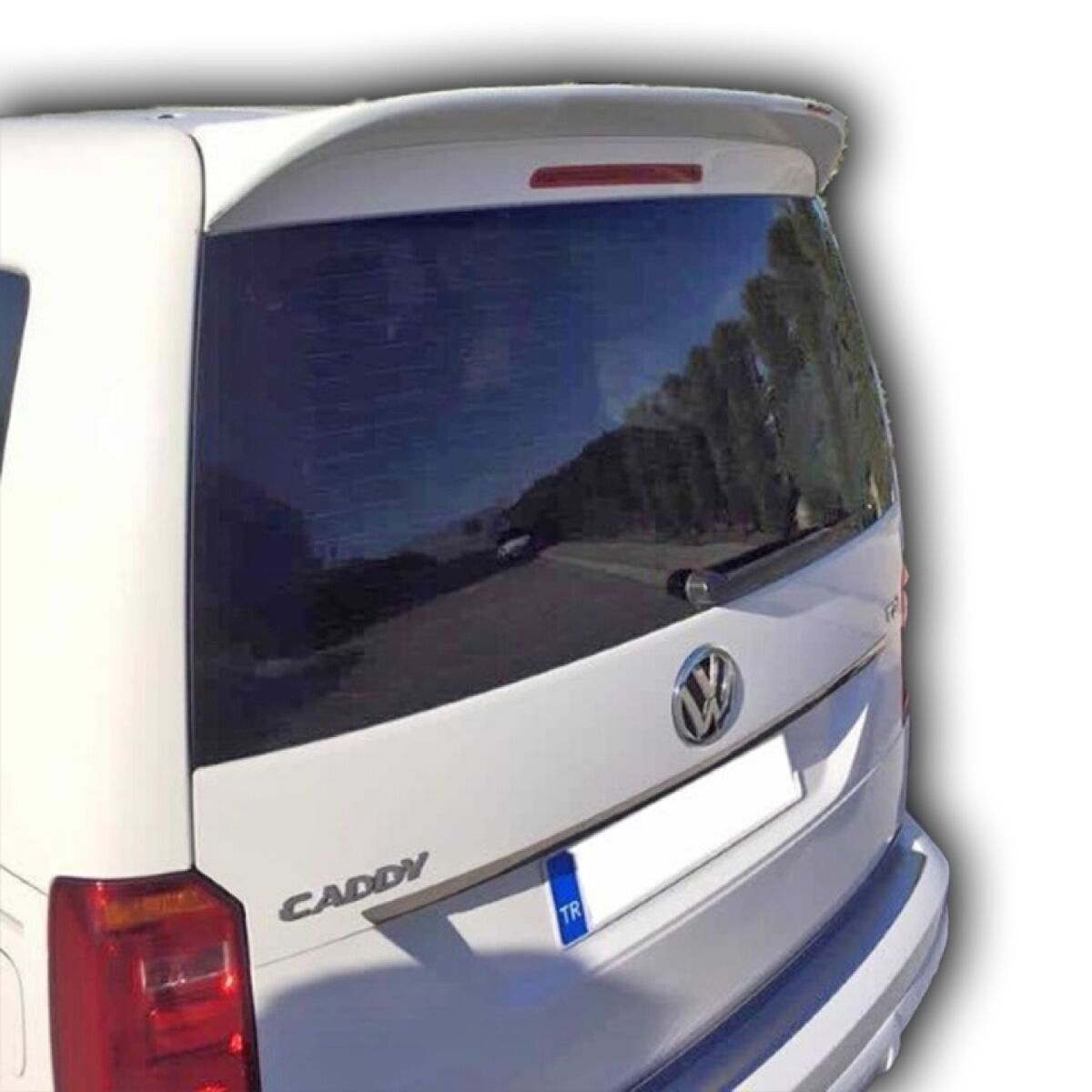 Volkswagen Caddy Uyumlu  Yeni Kasa Spoiler Boyasız Fiber