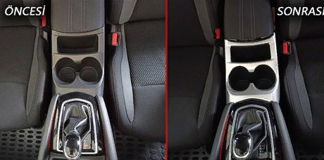 Nissan Qashqai 2014-2020 Uyumlu Orta Bölme Kaplama - Silver