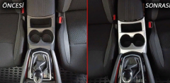 Nissan Qashqai 2014-2020 Uyumlu Orta Bölme Kaplama - Silver
