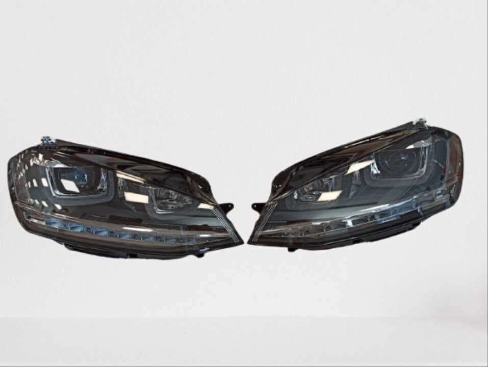 Volkswagen Golf 7 Uyumlu Yedek Parça U Led Far Silver Hareketli