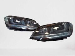 Volkswagen Golf 7 Uyumlu U Led Far Silver Hareketli