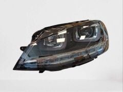 Volkswagen Golf 7 Uyumlu U Led Far Silver Hareketli