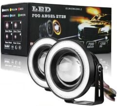 76 mm RGB Mercekli Angel Led Halkalı Led Sis