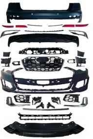 Audi A6 4K 2019- Uyumlu 2025- Dizayn S-Line Body Kit (Gri Trim)