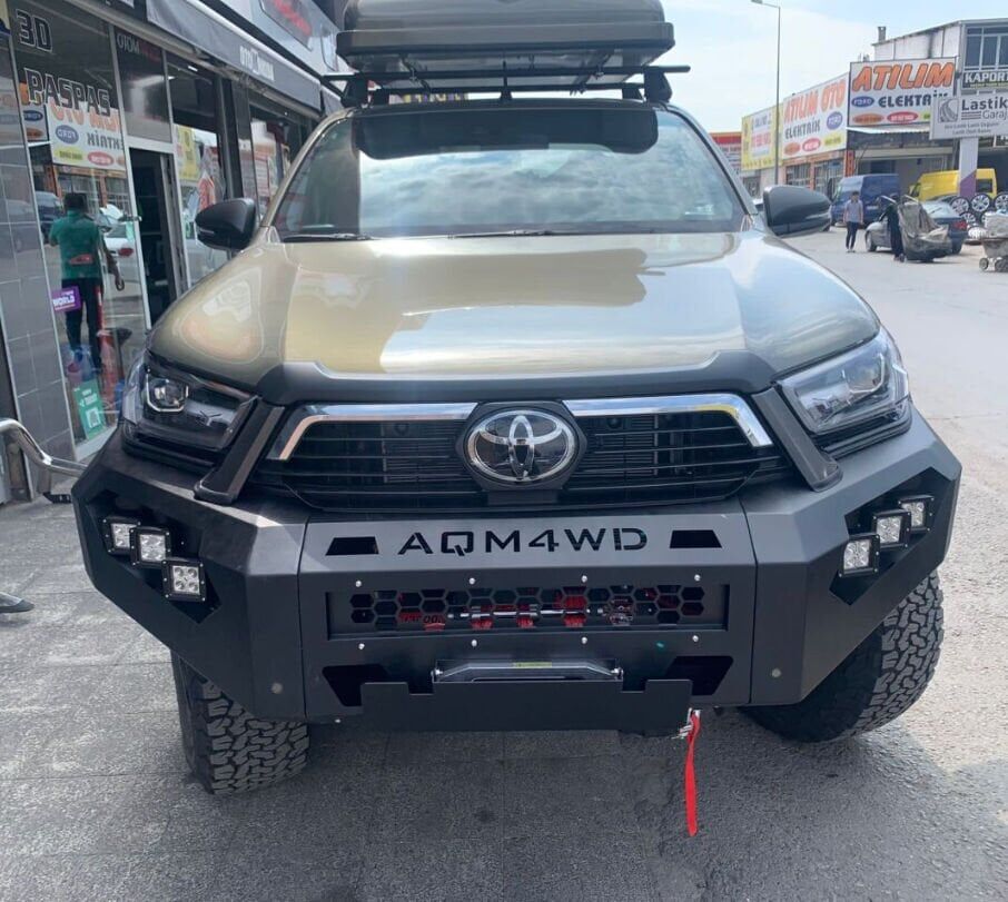 Toyota Hilux 2015-2021 Uyumlu Off Road Çelik Ön Tampon Koruma AQM4WD M50