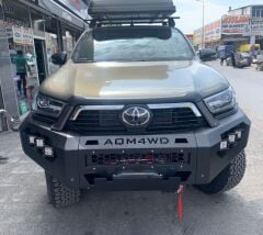 Toyota Hilux 2015-2021 Uyumlu Yedek Parça Off Road Çelik Ön Tampon Koruma AQM4WD M50
