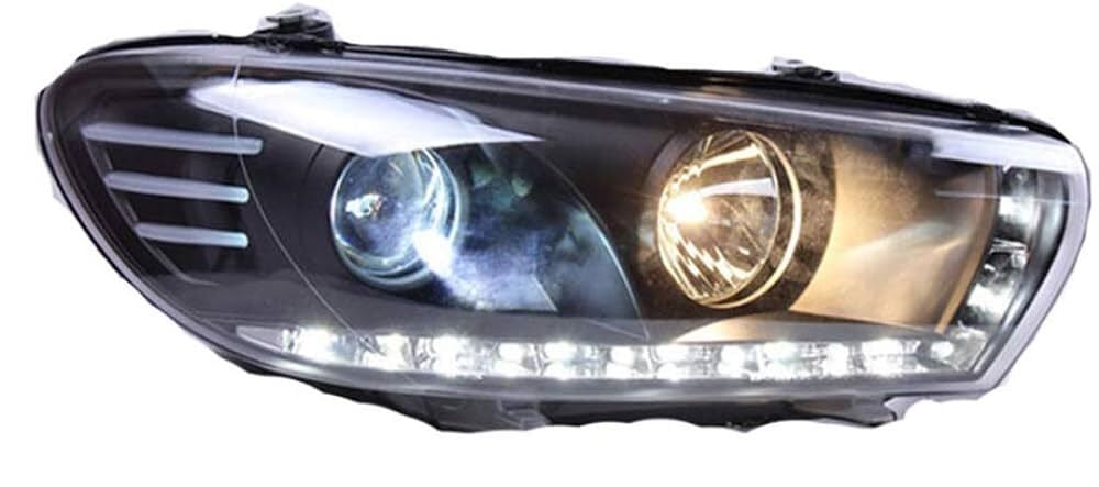 Scirocco 2009-2014 Ledli Mercekli Siyah Zemin Far