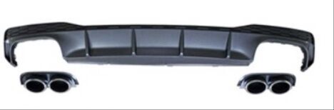 Audi A7 S7 2019+ Uyumlu Yedek Parça Difüzör ve Egzoz Seti S-Line Tampon Uyumlu