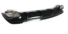 Mercedes W176 12-15 A45 Uyumlu Difüzör Egzoz Seti Amg Siyah Egzoz