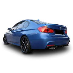 Bmw F30 2012-2018 Uyumlu M Difüzör Sağ Sol Çift Çıkış Piano Black