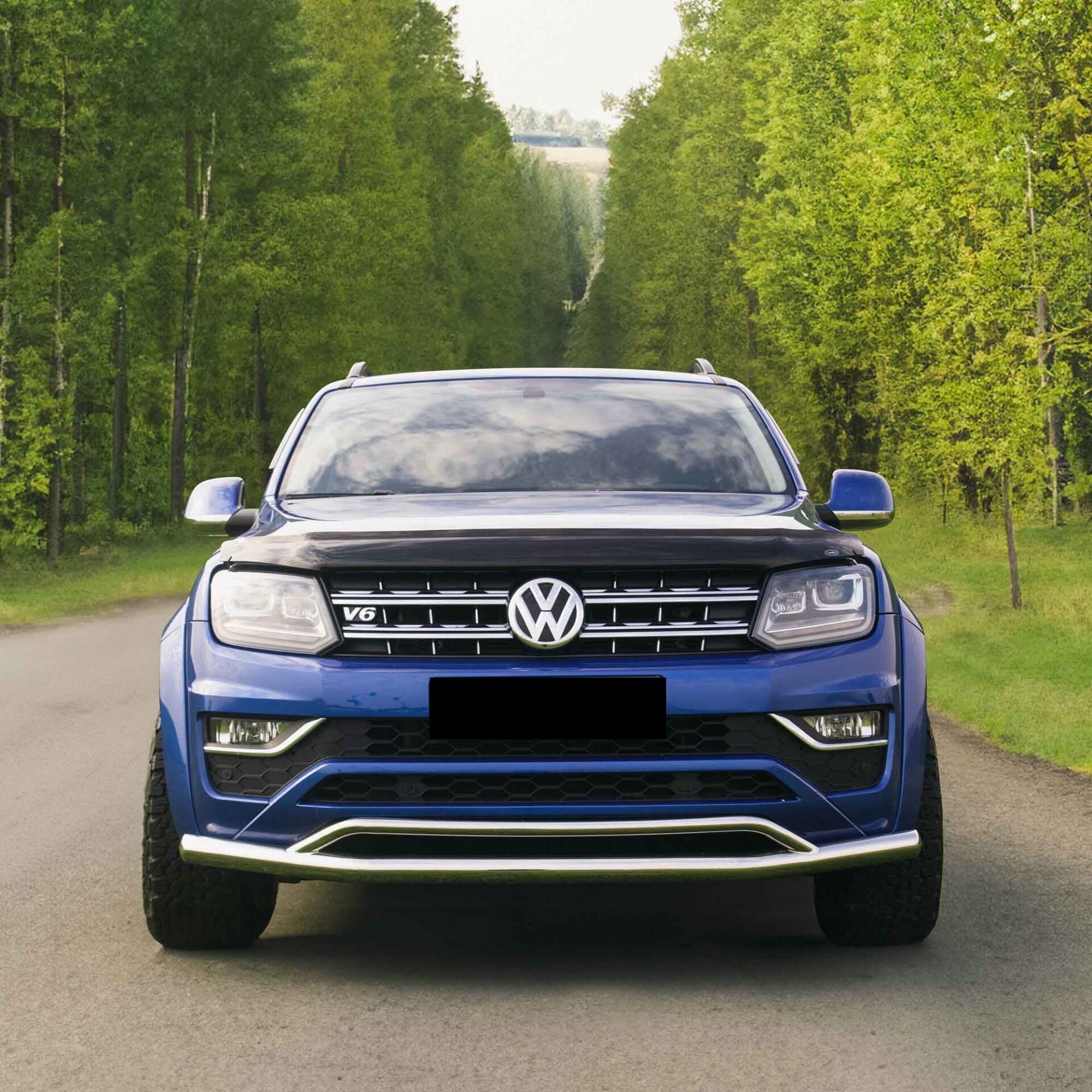 Toyota Revo 2006+ Uyumlu Yedek Parça Off Road Ön Tampon Koruma Demiri Krom (Çiftli Bıyık) AQM4WD PST17