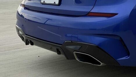 Bmw G20 2019+ Uyumlu Yedek Parça Difüzör ve Krom Egzoz Seti M-Sport