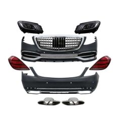 Mercedes W222 S Serisi 2014-2020 Uyumlu  Maybach Body Kit (Maybach Far Ve Stop Dahil)