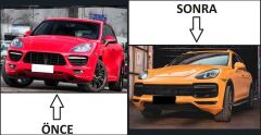 Porsche Cayenne 2011-2014 Uyumlu Full Facelift 2018+ Turbo Bady Kit (Farlar Dahil)