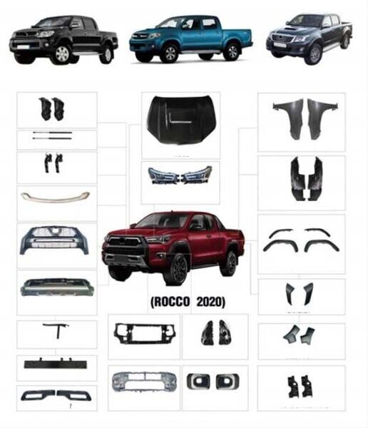 Toyota Hilux Vigo (2004-2015) 2021 Rocco Uyumlu Body Kit- Full Set