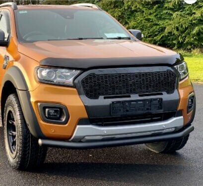 Volkswagen Amarok 2010+ Uyumlu Off Road Ön Tampon Koruma Demiri Siyah (Tekli Bıyık) AQM4WD