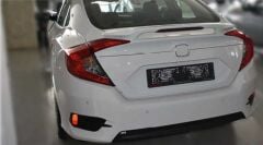Honda Civic Uyumlu FC5 2016-2020 İçin Uyumlu Orta Boy Işıklı Spoiler (Boyasız)